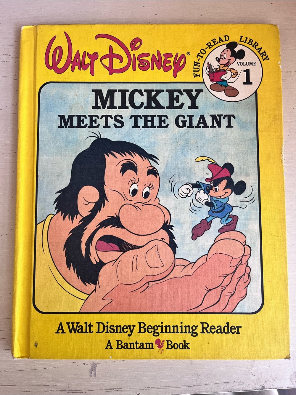 Bundle of Walt Disney Books "Mickey Meets The Giant" Hardcover - Yellow Cover